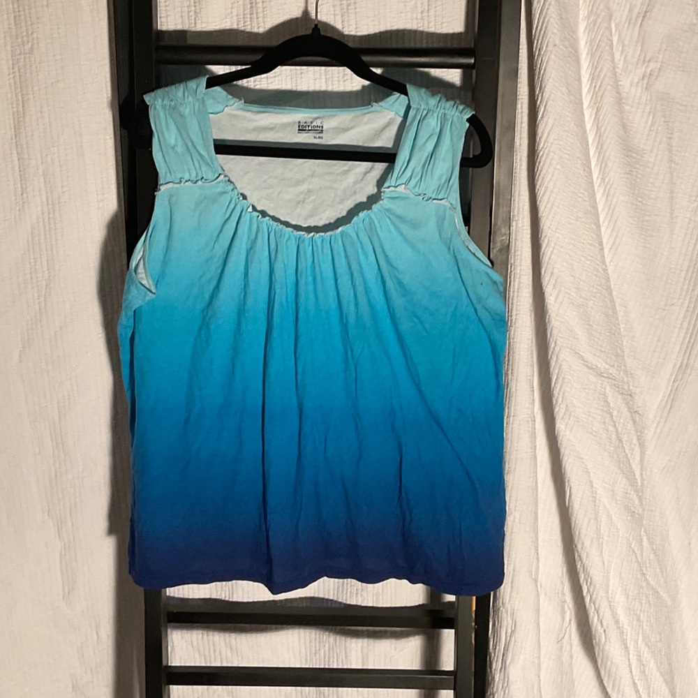 Basic Editions Blue Ombre Tank Top